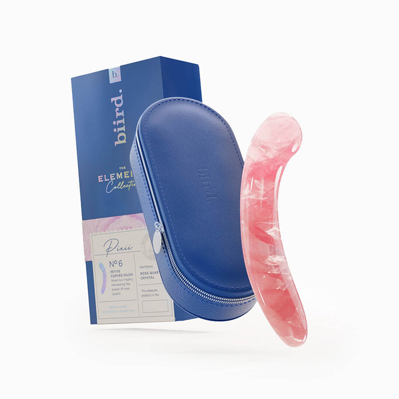 Biird Pixii Rose Quartz Petit Curved Dildo