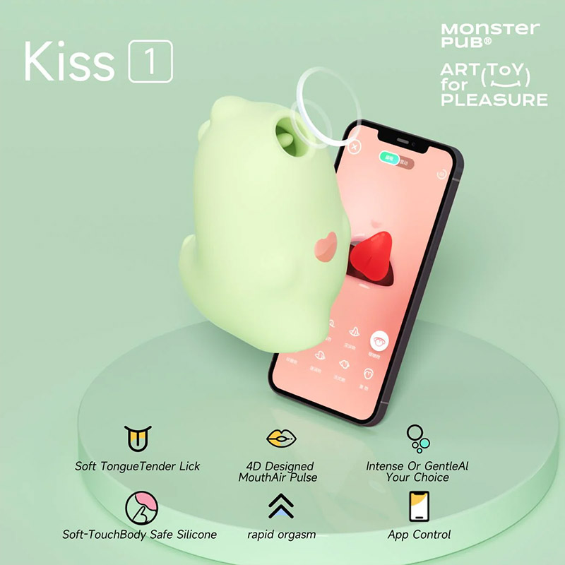 Monster Pub Magic Kiss Remote Suction Clitoral Vibrator